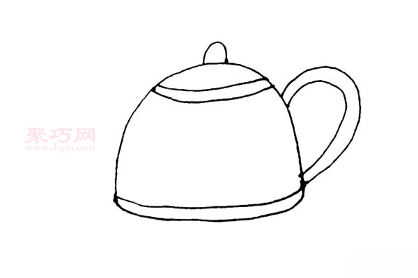 儿童画茶壶怎么画 来学茶壶简笔画画法