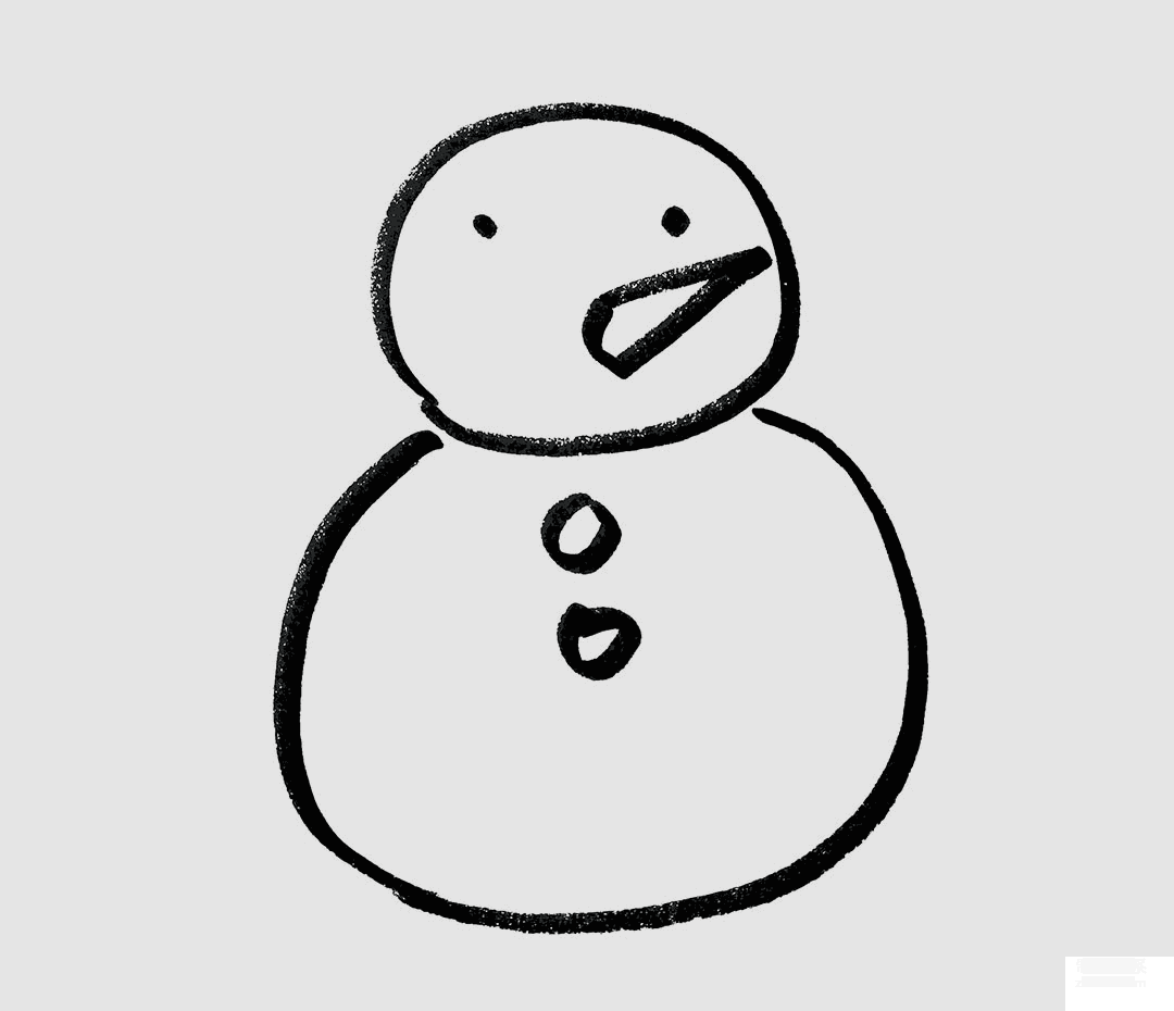 大班简笔画雪人图片