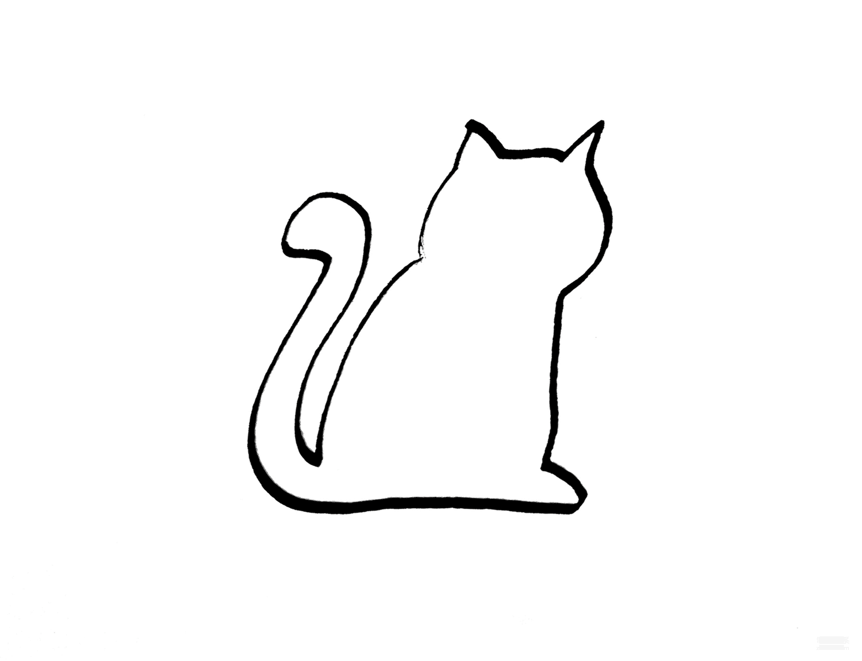 学画简笔画花纹猫